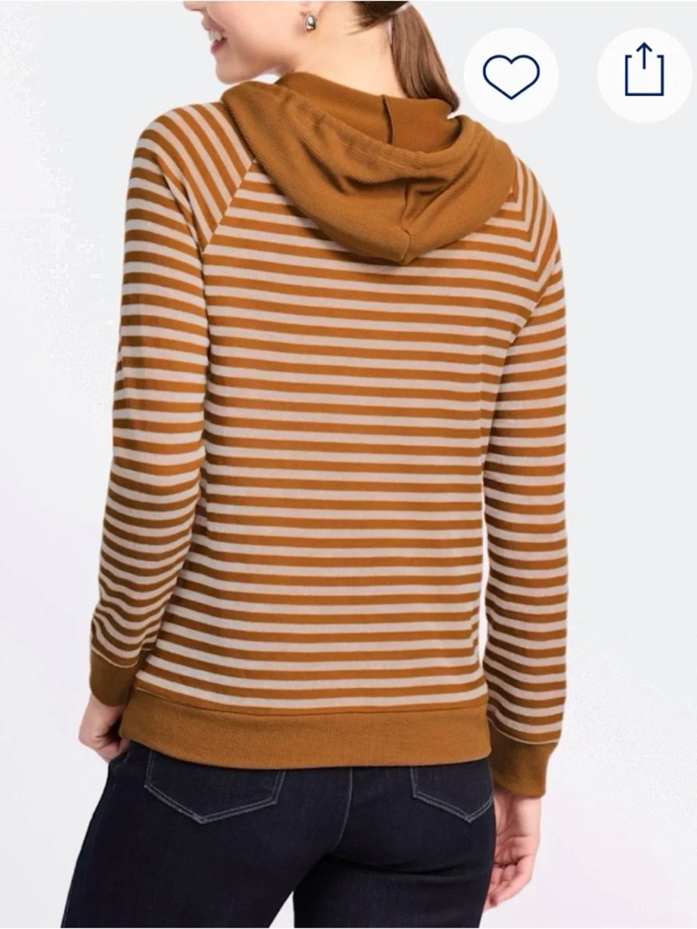🤎🧡NWT Staccato Textured Hoodie Medium | Striped Lightweight Casual Sweatshirt